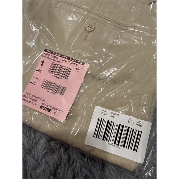 J.Crew 770™ Straight‑Fit Stretch Khaki Pants Mens 34x34 Weathered Chino NWT $98 - Picture 4 of 6